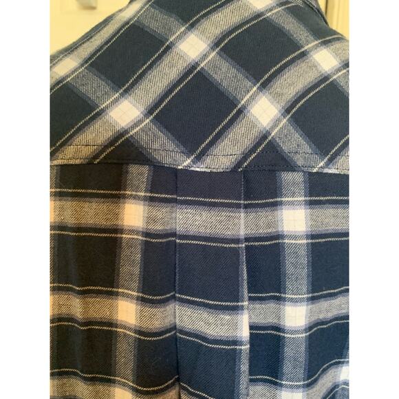 Orvis women’s plaid button up shirt blue medium - Picture 6 of 8